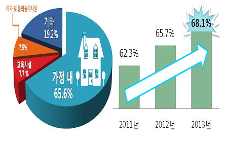 가정 내 안전사고 현황 및 비율