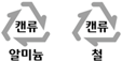 캔류-알미늄, 캔류-철 분리배출